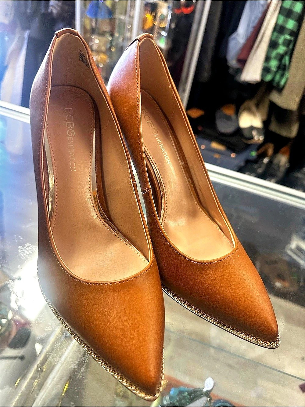 BCBGeneration Harlia Pump Pointed Toe Heels in Brown